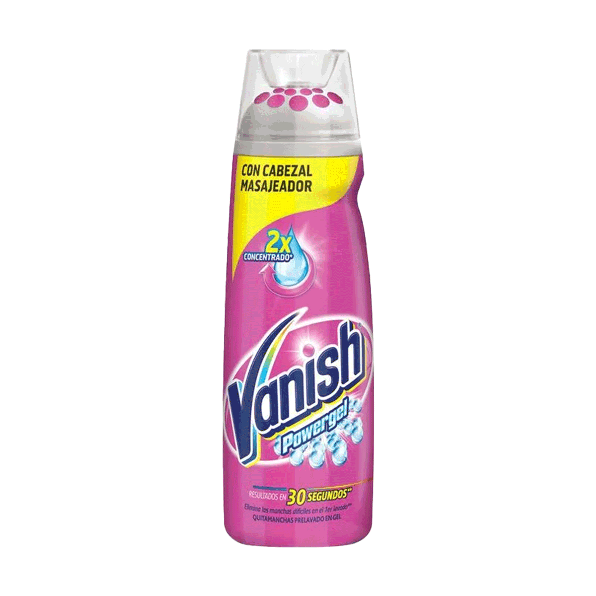 Quitamanchas Prelavado Powergel con cabezal masajeador Vanish 200 ml