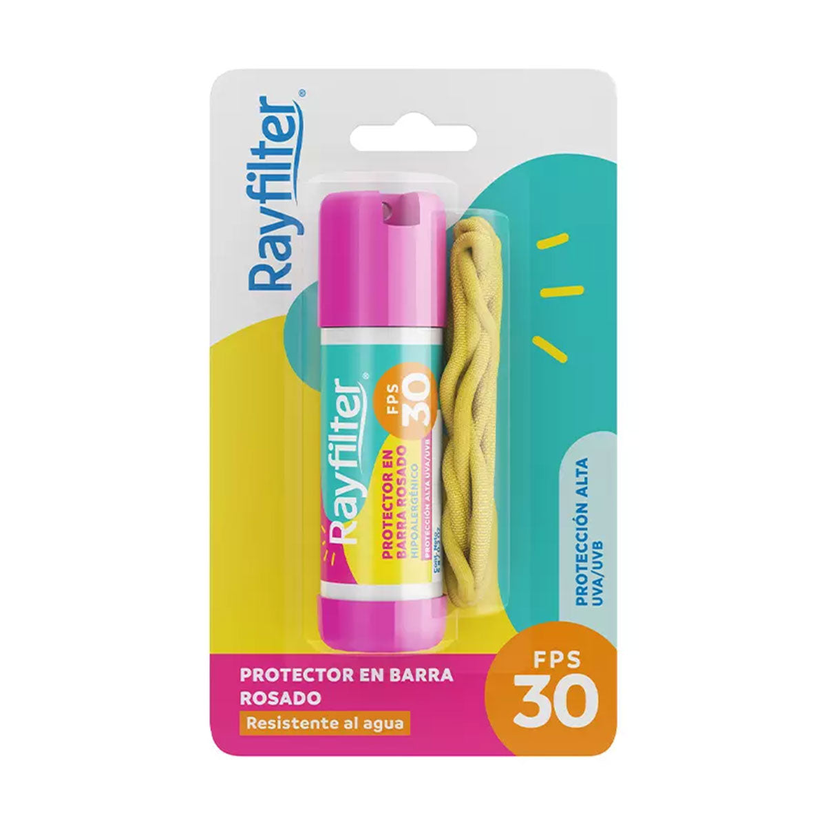 Protector Solar en Barra Rosado FPS 30 Rayfilter 6 gr
