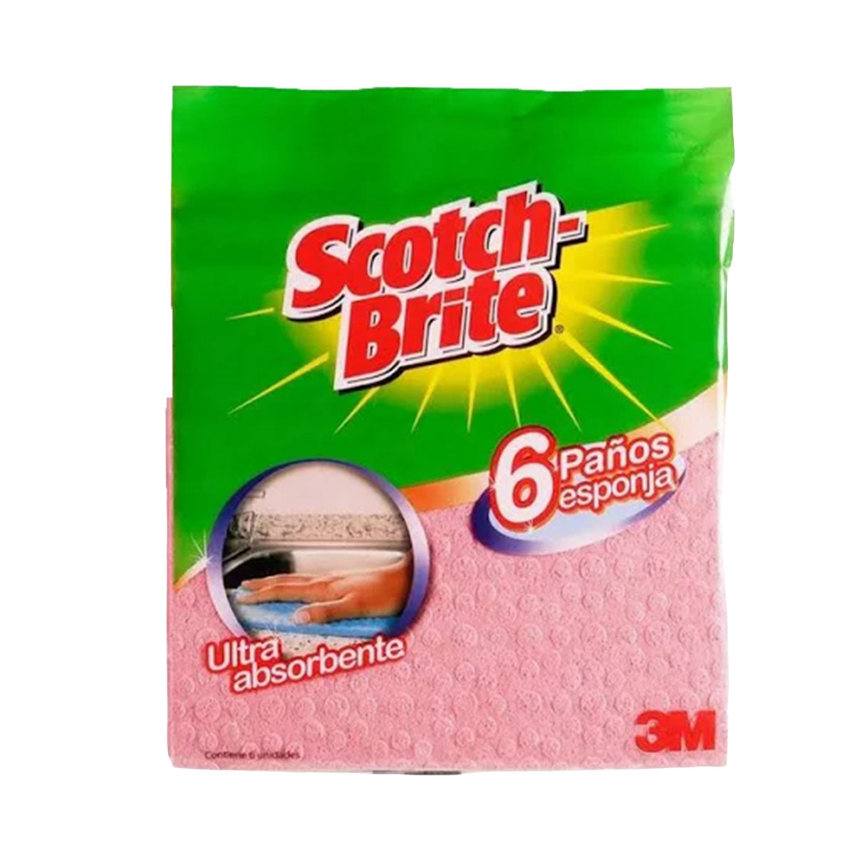 Paños Esponja Ultra Absorbente Scotch Brite 3M (6 unidades)