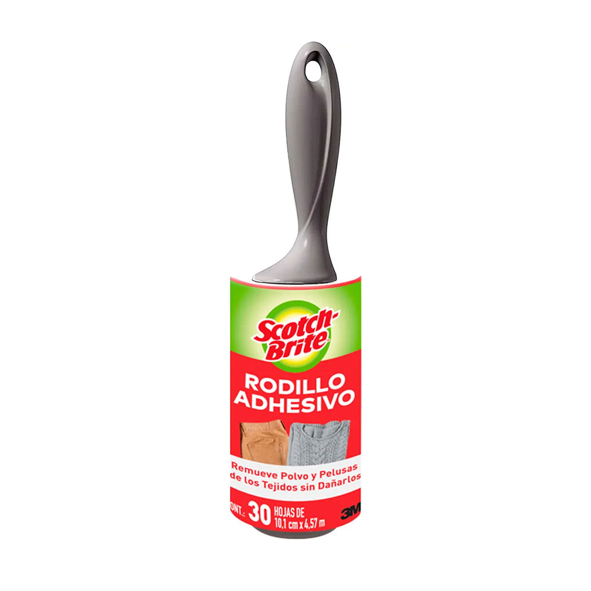 Rodillo Adhesivo Quita Polvo y Pelusas Lint Roller Scotch Brite 3M (30 Hojas)