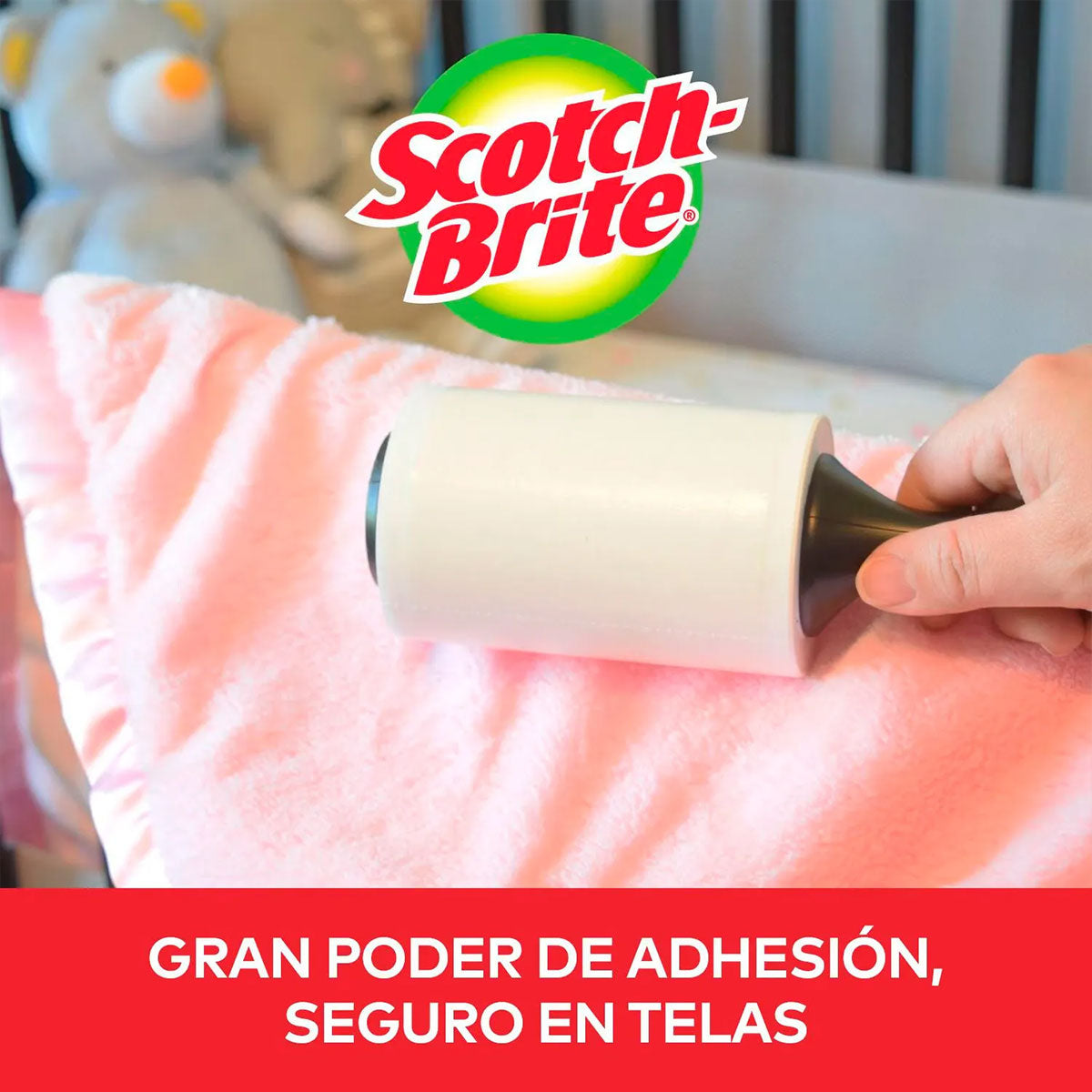 Rodillo Adhesivo Quita Polvo y Pelusas Lint Roller Scotch Brite 3M (30 Hojas)