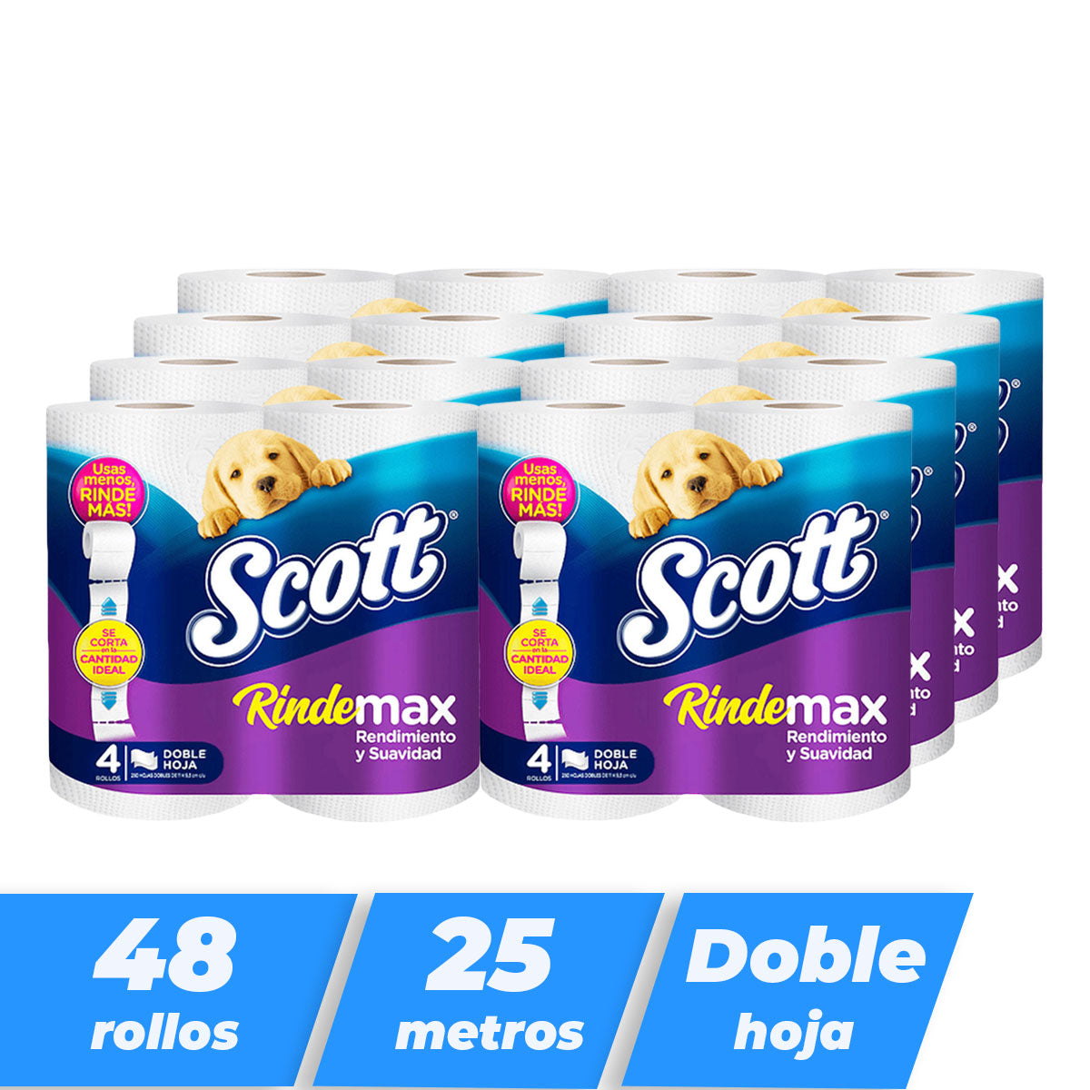 Papel higiénico Scott Doble hoja 25 metros (48 rollos)
