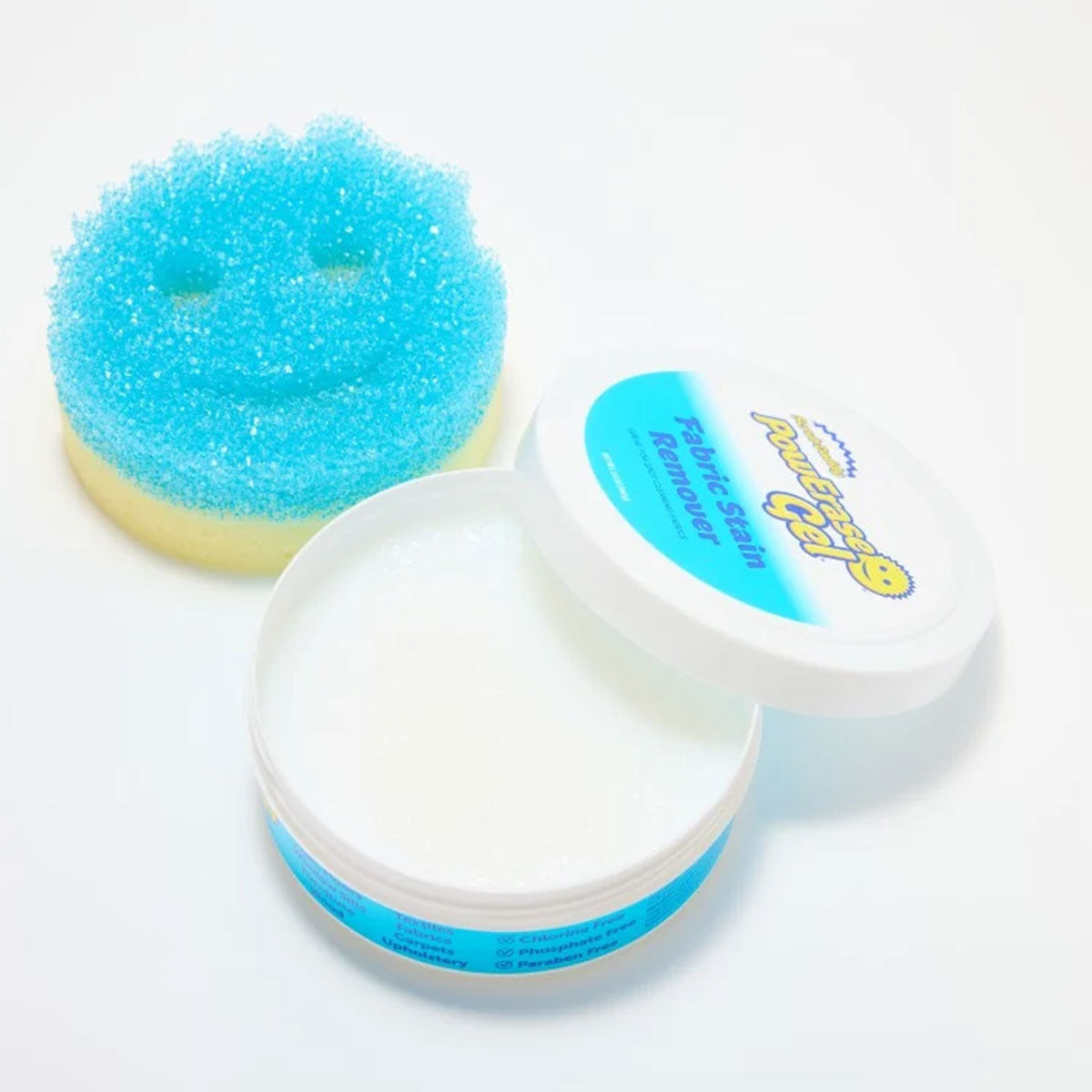 PowErase Gel Scrub Daddy, pack de Gel quitamanchas 160 gr más esponja Scrub Mommy, para telas y textiles