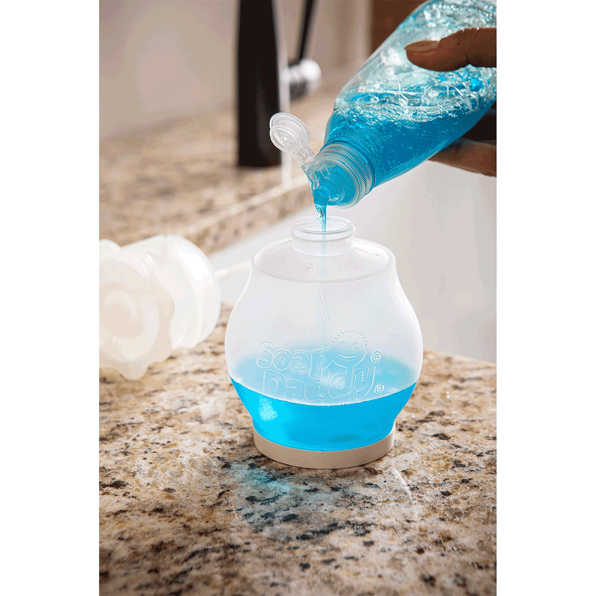 Soap Daddy, Dispensador de Jabón y Detergente Scrub Daddy, la esponja favorita de USA, 1 unidad