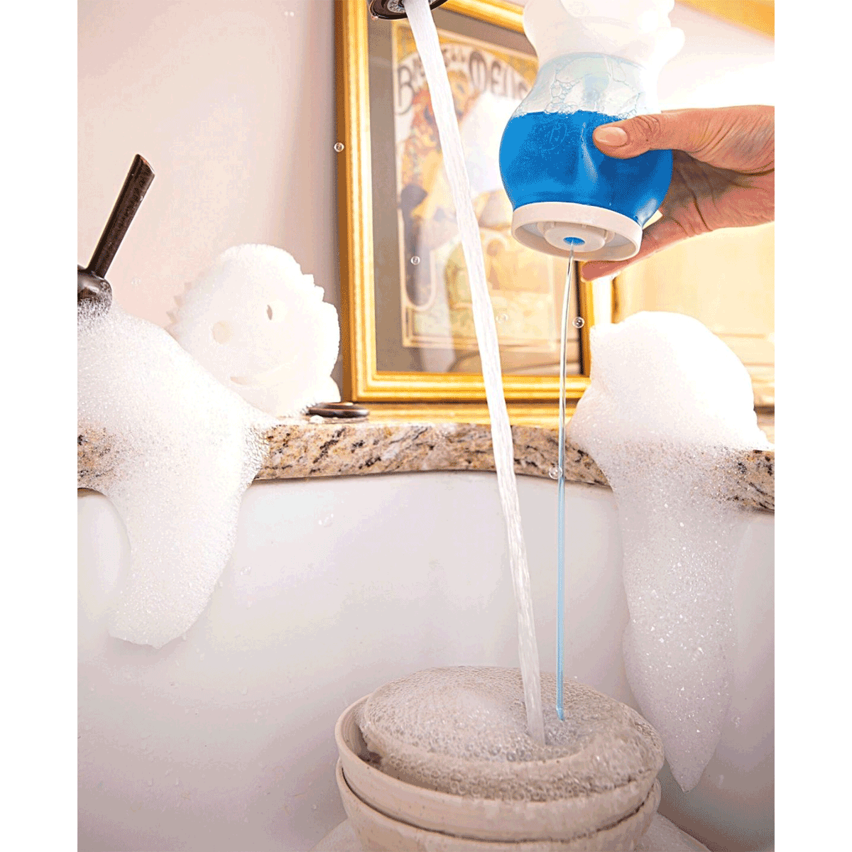 Soap Daddy, Dispensador de Jabón y Detergente Scrub Daddy, la esponja favorita de USA, 1 unidad