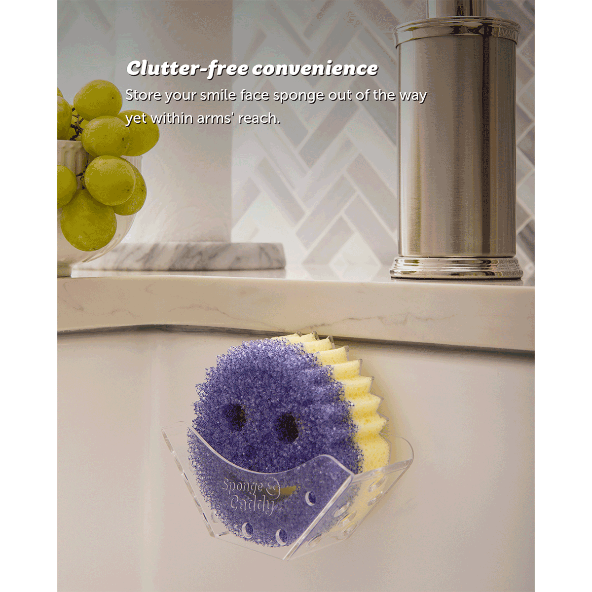 Sponge Caddy, Porta Esponjas Universal Scrub Daddy, la esponja favorita de USA, 1 unidad