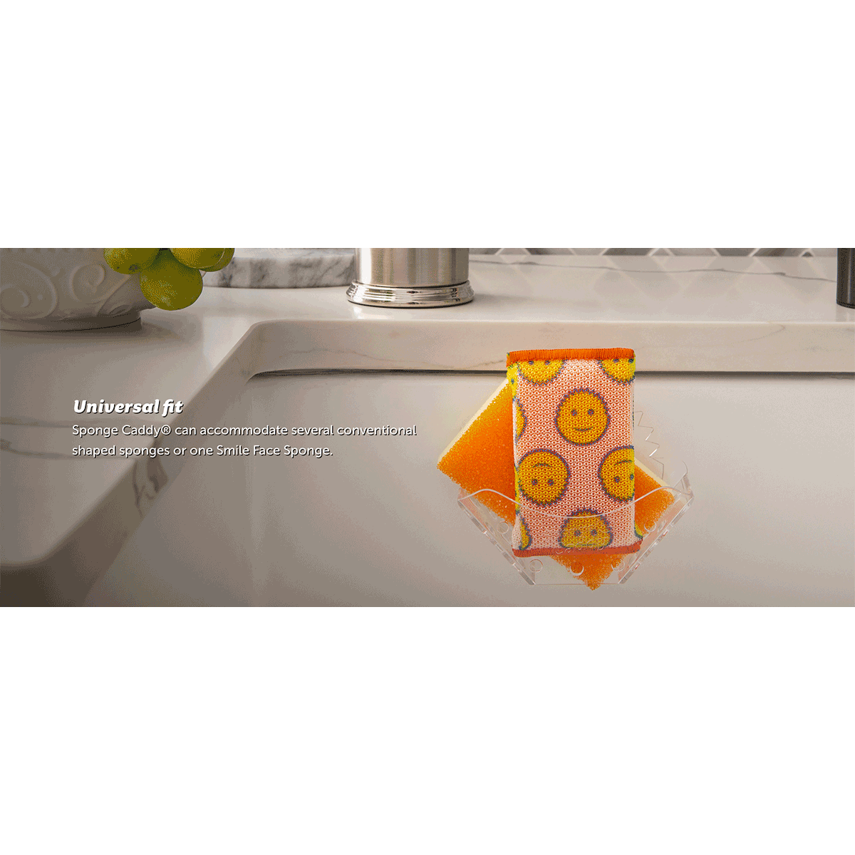 Sponge Caddy, Porta Esponjas Universal Scrub Daddy, la esponja favorita de USA, 1 unidad