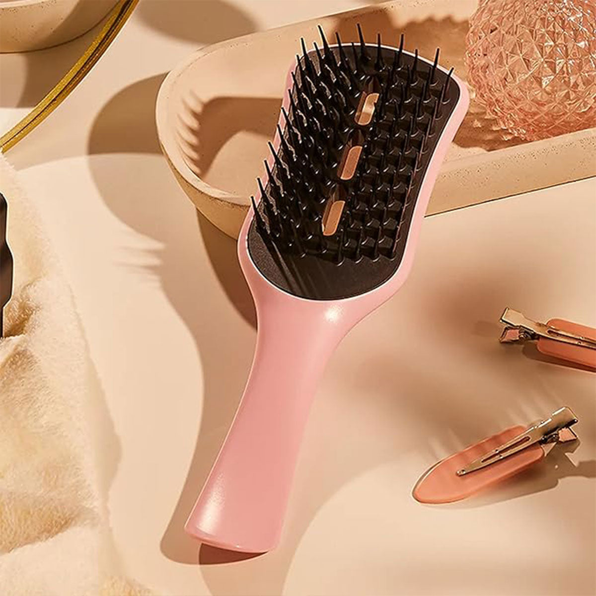 Cepillo de Pelo Easy Dry & Go Vented Hairbrush Straight - Wavy Tickled Pink Tangle Teezer