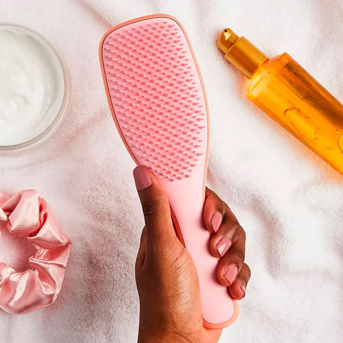 Cepillo de Pelo Wet Detangler Naturally Curly Orange Pink Tangle Teezer