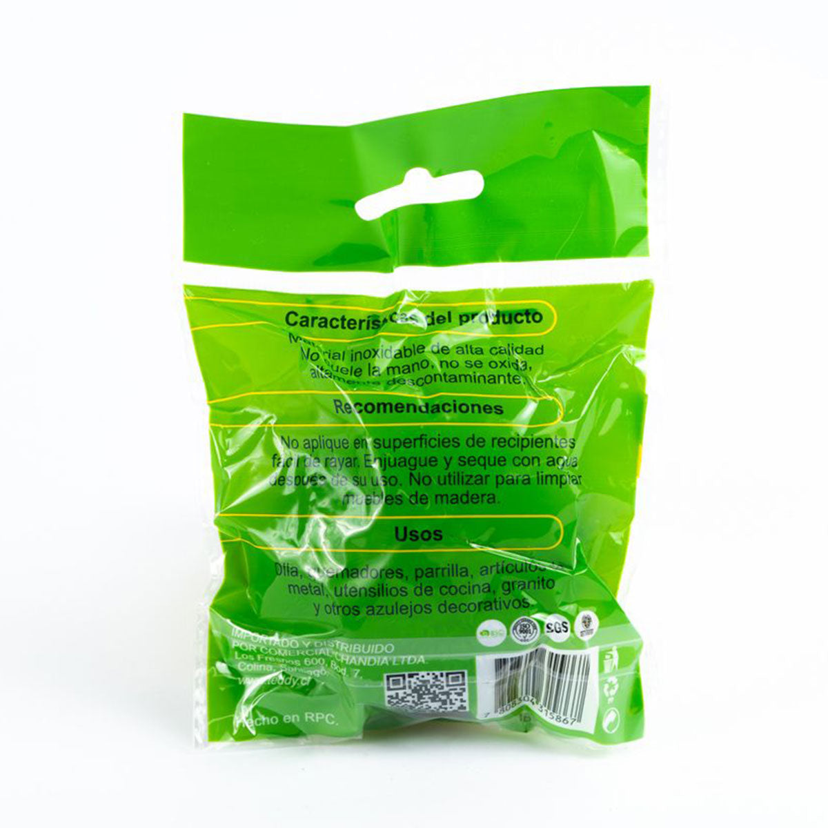 Pack de Esponja Metálica Virutilla Plateada Inoxidable 15 gr Teddy 4x $990