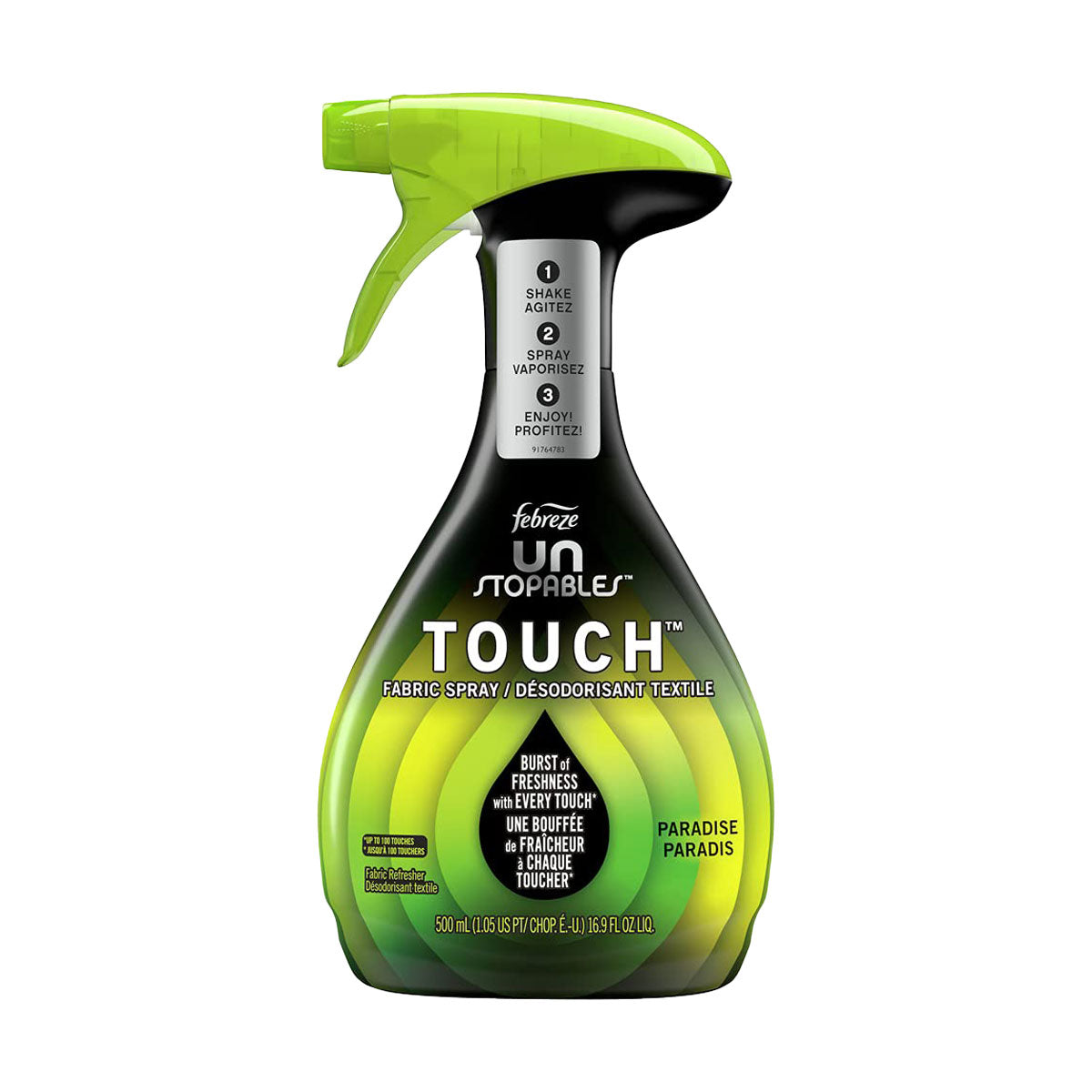 Aromatizante de telas Febreze Unstopables Touch Fabric Spray Aroma Paradise 500 cc