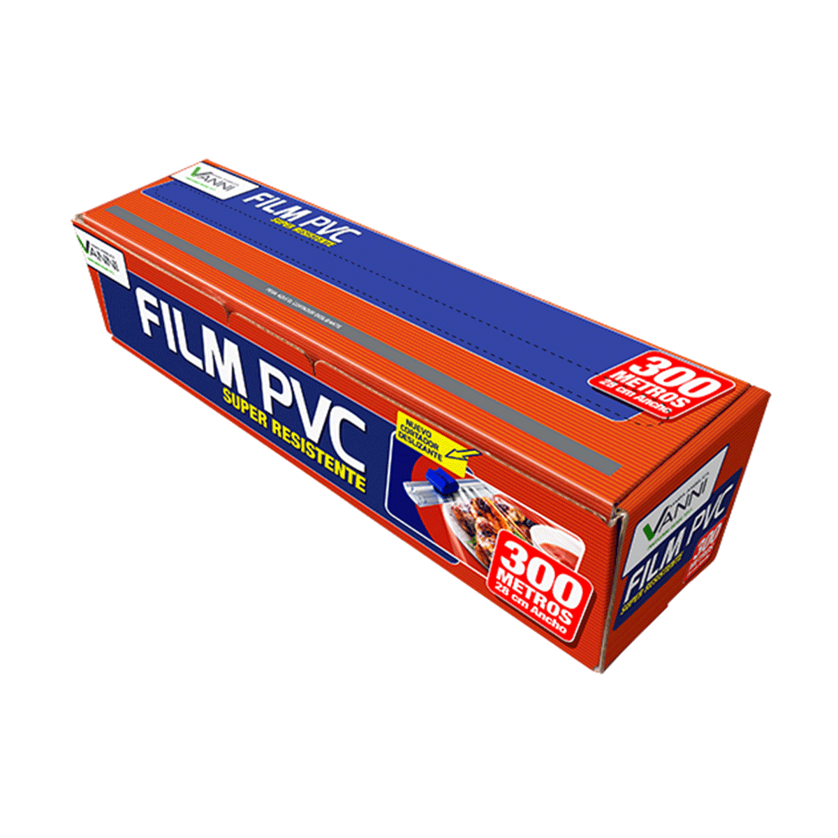 Film PVC plástico Vanni de 28 cm x 300 m (1 rollo)
