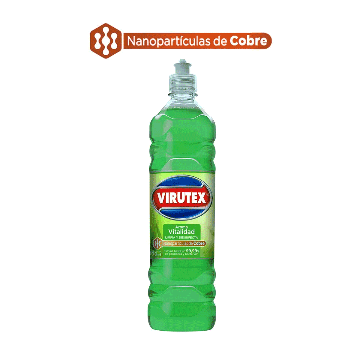 Limpiador multi-superficies aroma vitalidad Virutex 900 ml - con Nanopartículas de Cobre