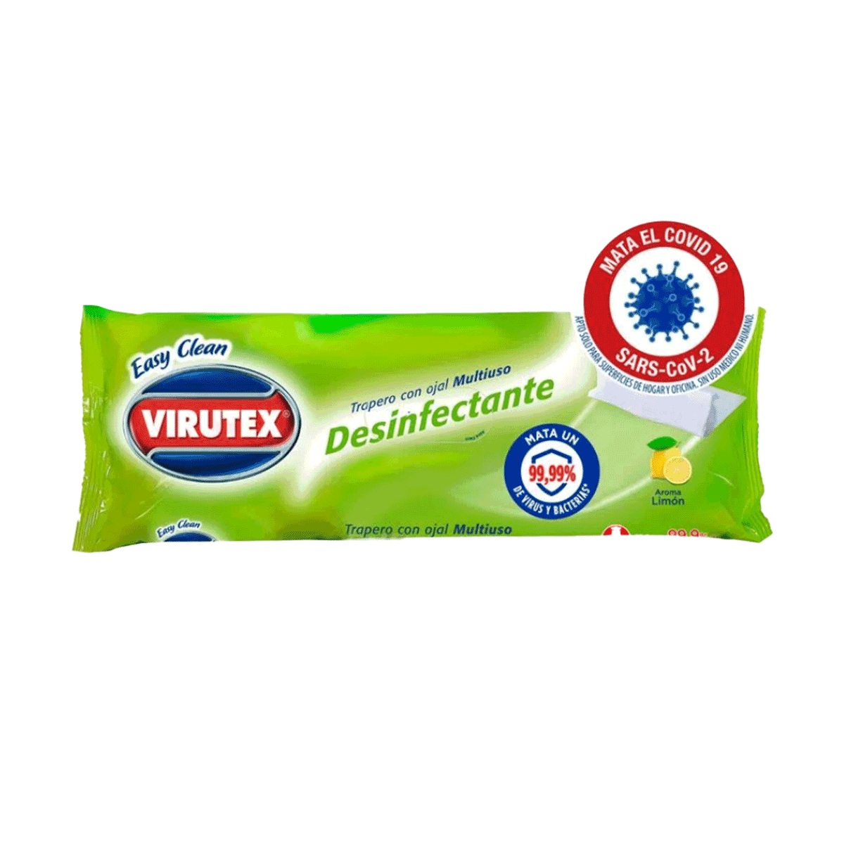Traperos húmedos desinfectantes con ojal aroma limón Virutex (10 unidades)