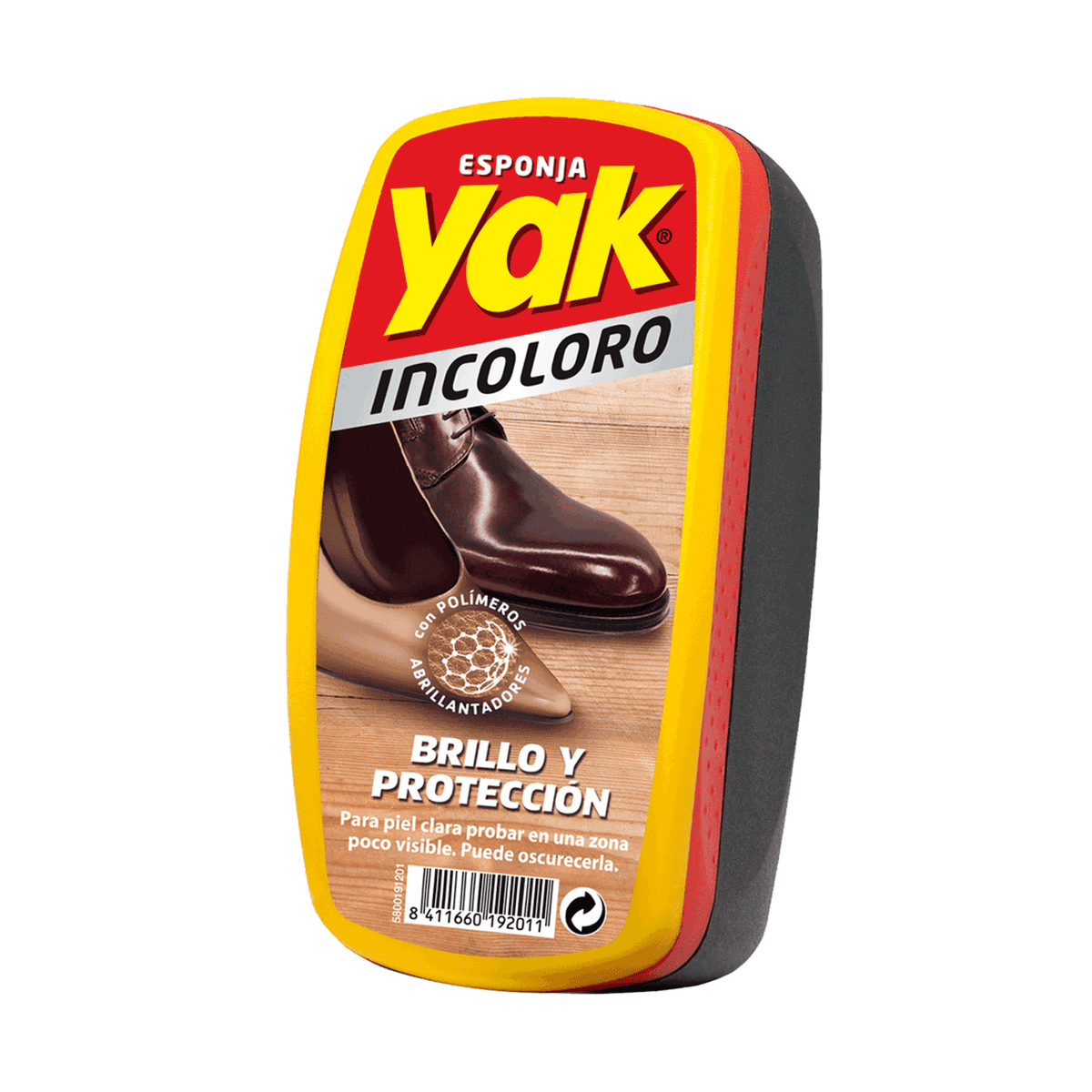 Esponja Limpia Calzado Incoloro Brillo y Protección Yak