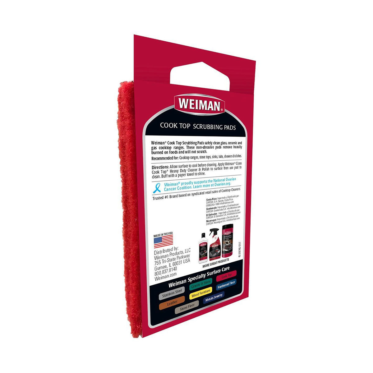 Esponja para Limpiar Vitrocerámica Weiman 3 unidades