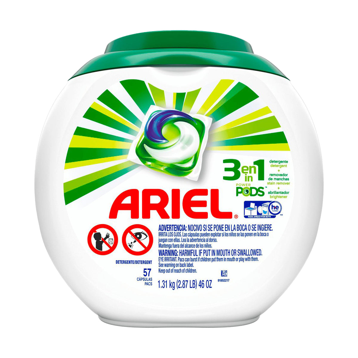 Detergente para ropa en cápsulas 3 en 1 Ariel PODS