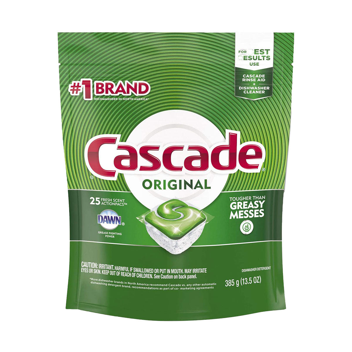 Detergente lavavajillas Cascade Original (25 cápsulas)