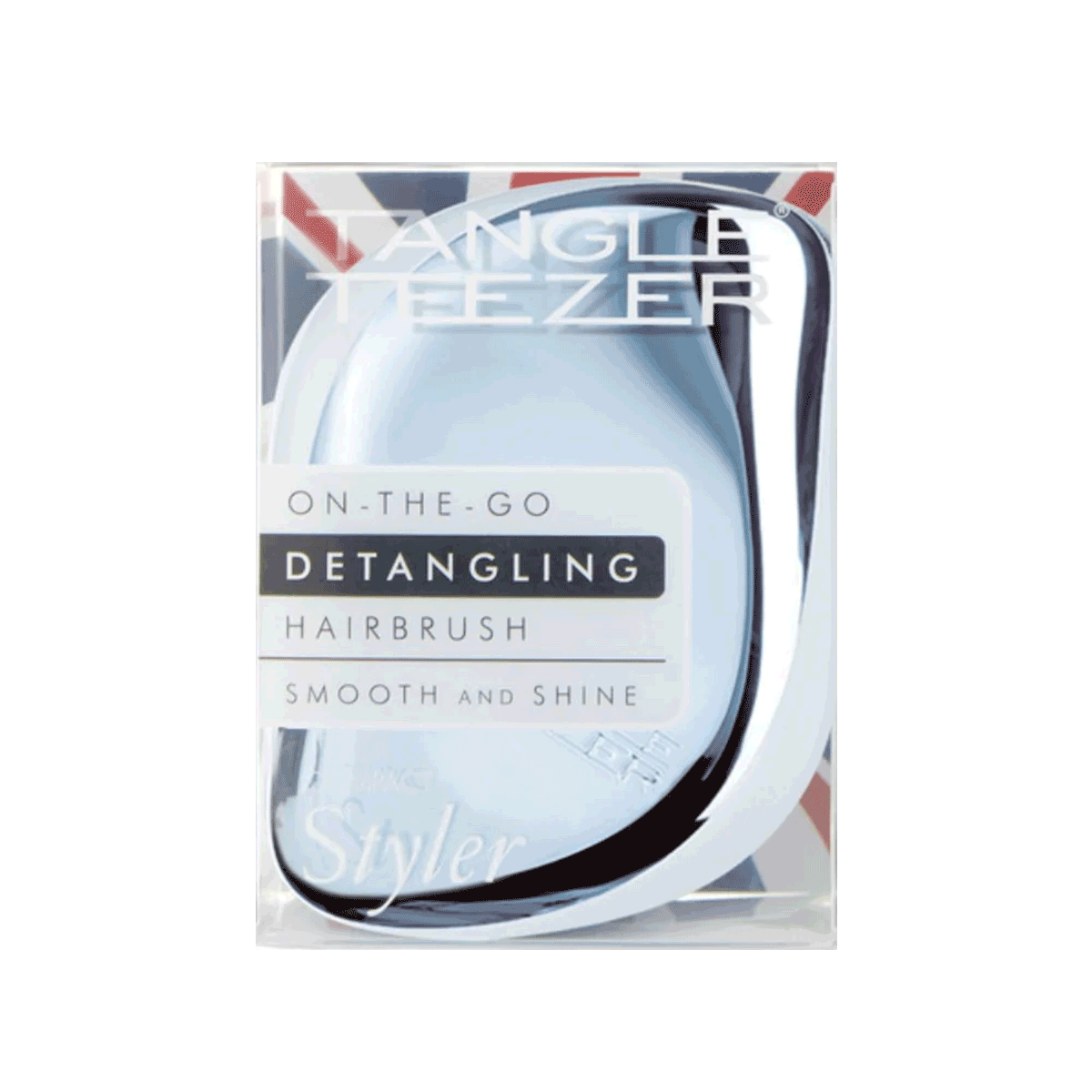 Cepillo de Pelo Compact Styler Baby Blue Chrome Tangle Teezer