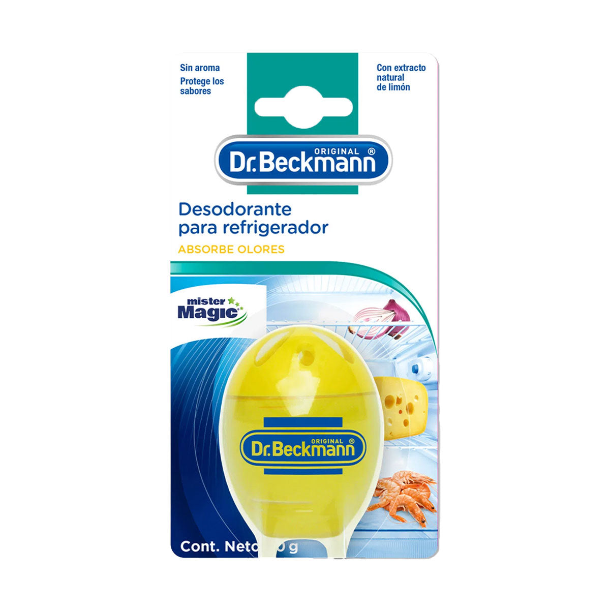 Absorbe Olores para Refrigerador 40 gr Dr. Beckmann. Producto Alemán Sustentable