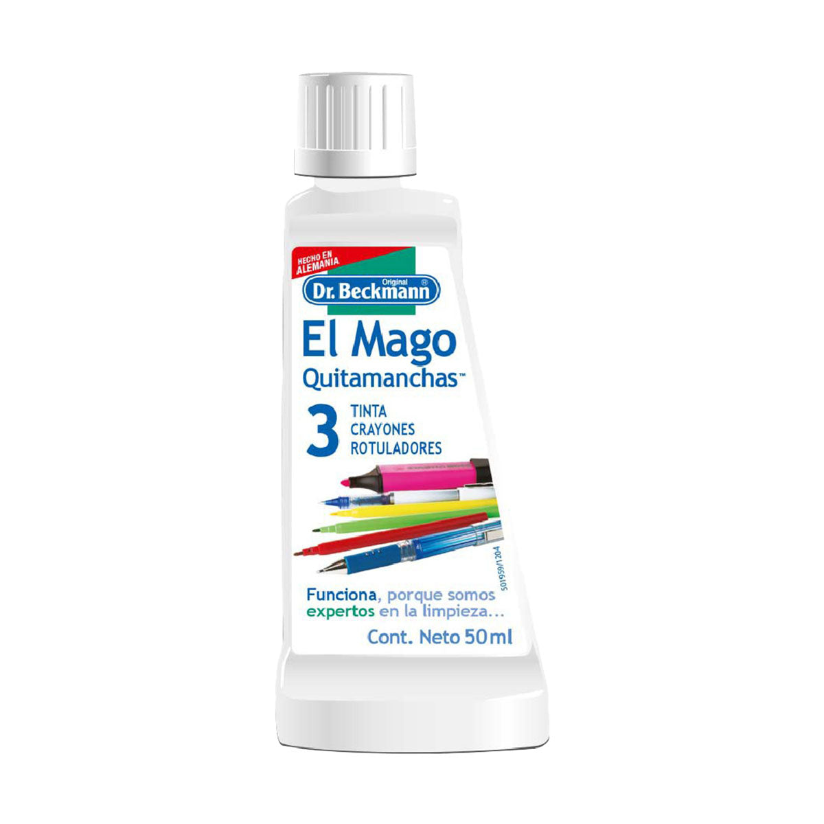 Quitamanchas El Mago Tinta, Crayones y Rotuladores 50 ml Dr. Beckmann. Producto Alemán Sustentable