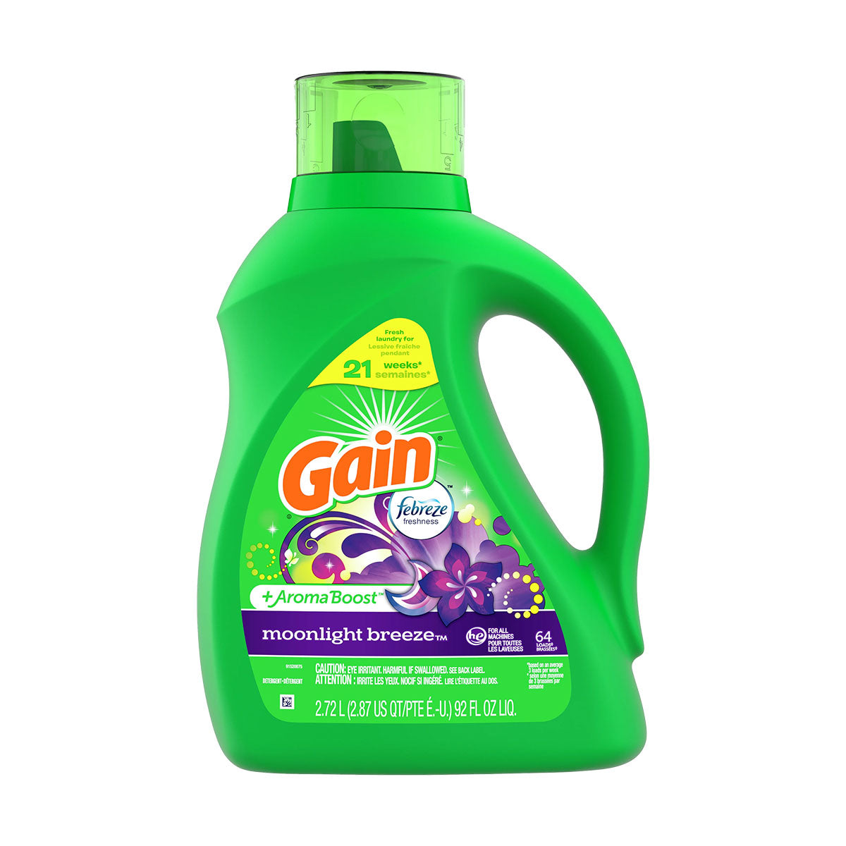 Detergente líquido para ropa Gain Aroma Moonlight Breeze 2,72 lts 64 cargas