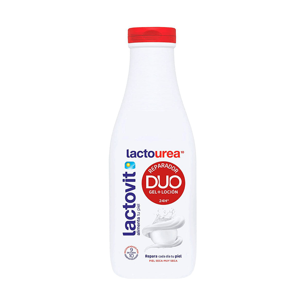 Gel + Loción de baño corporal Dúo reparador Lactourea Lactovit 600 ml