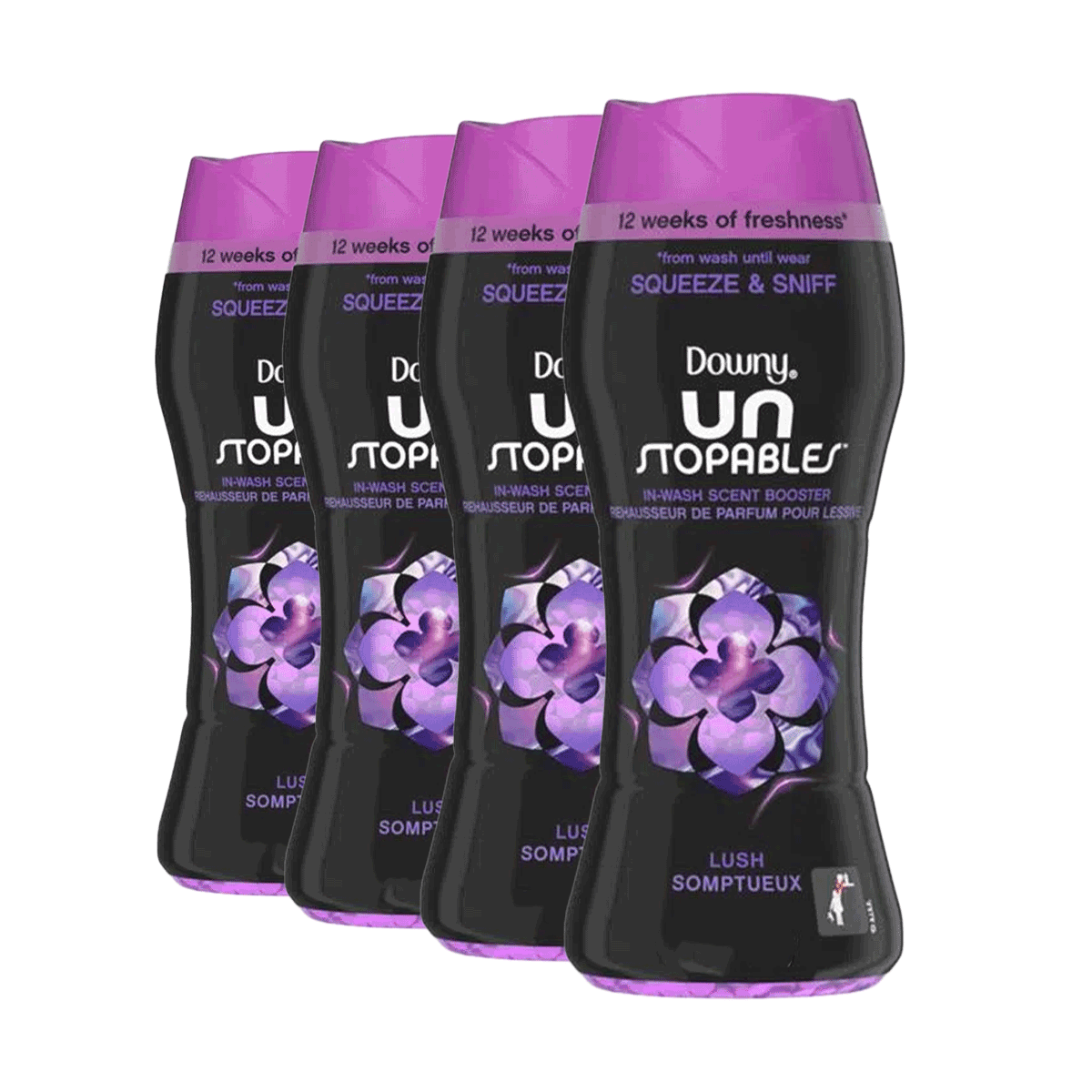 Pack 4x Perlas aromatizantes para ropa Downy Unstopables Aroma Lush 156gr