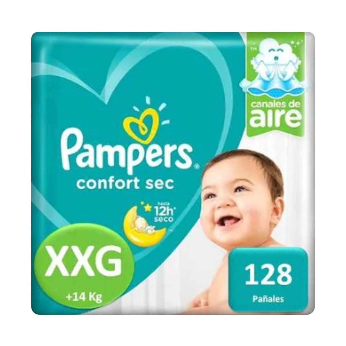Pañales Pampers Confort Sec XXG (128 unidades)