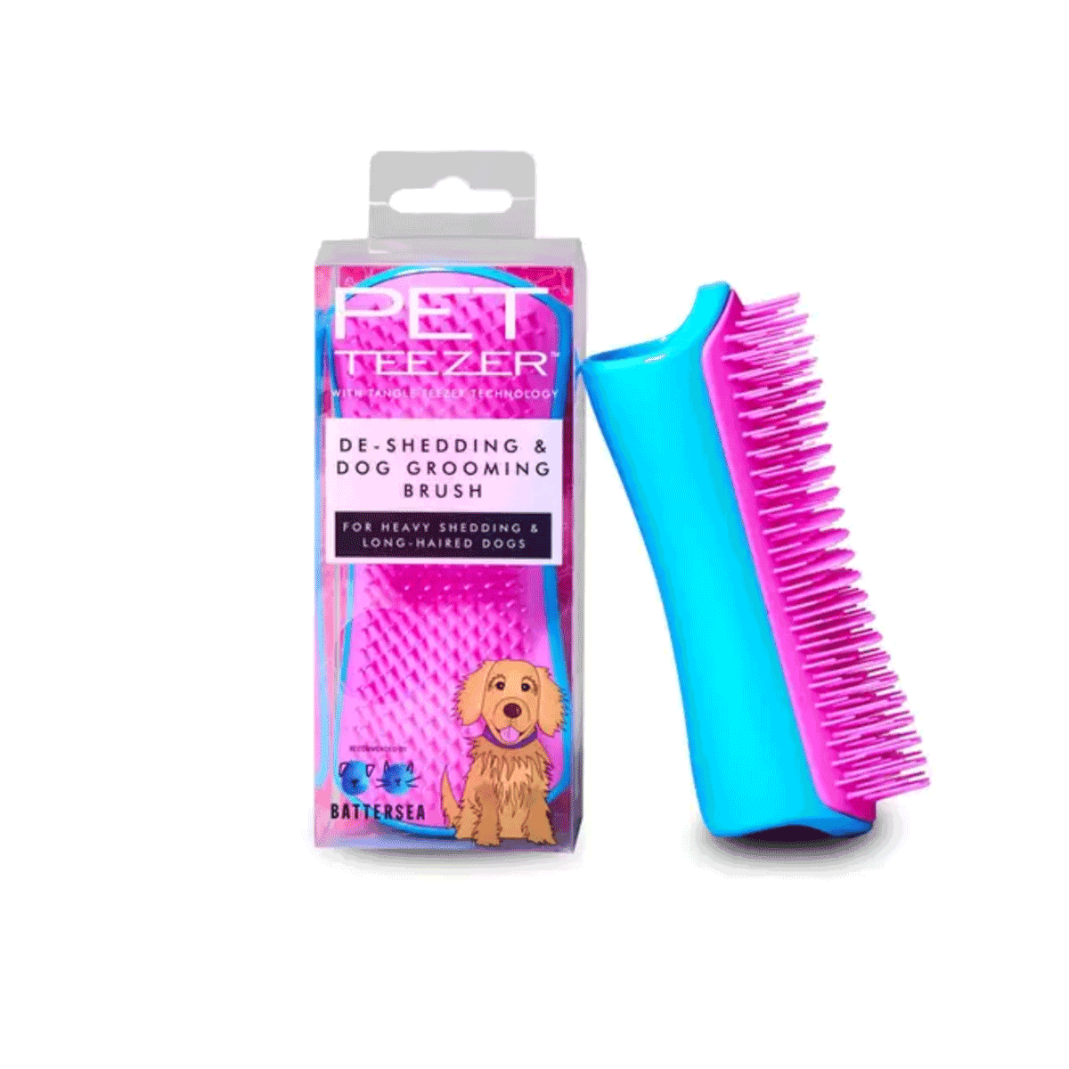 Cepillo Pelaje Muda Perro Big Blue Pink Pet Teezer (1 unidad)