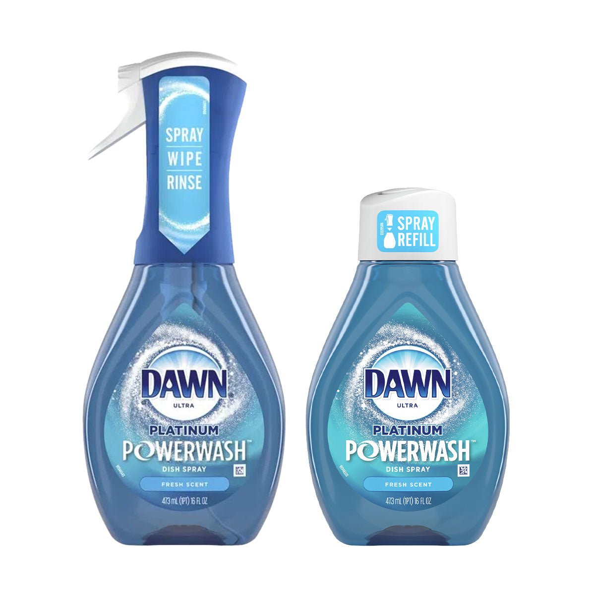 Lavalozas DAWN Platinum Powerwash con Aspersor 473 ml y Recarga 473 ml
