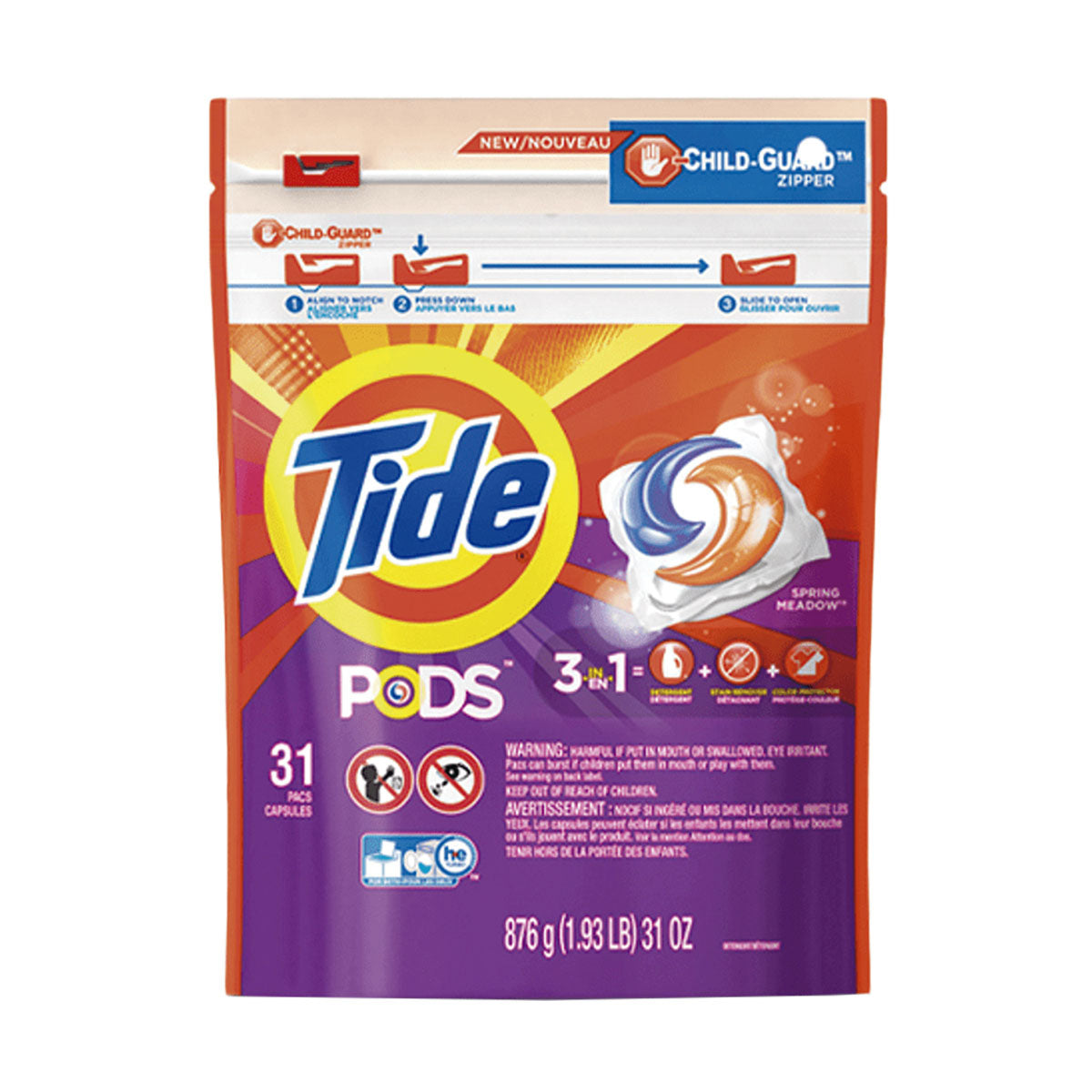 Detergente para ropa en cápsulas Tide PODS (31 cápsulas)