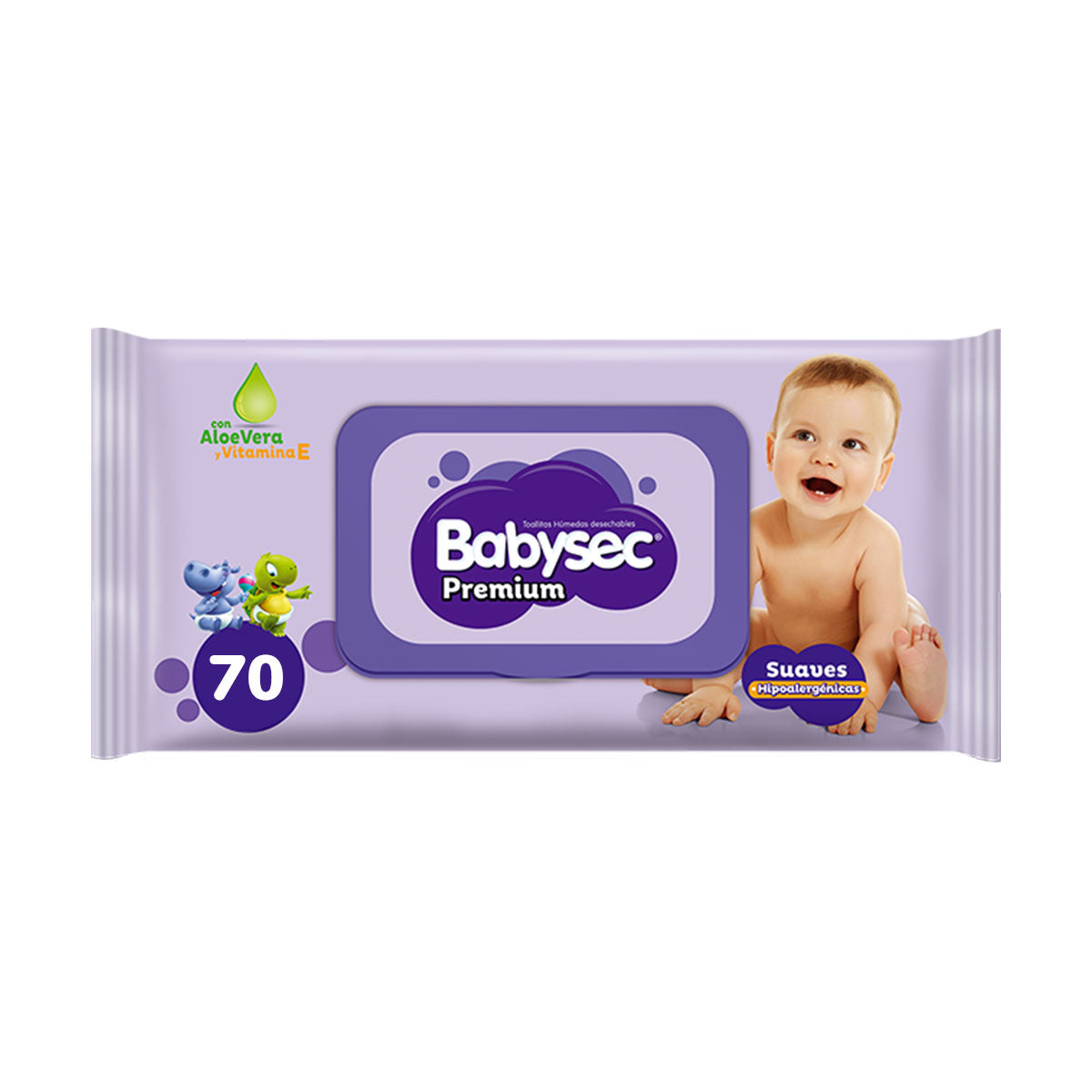 Toallitas Húmedas Babysec Premium con Aloe Vera (70 unidades)