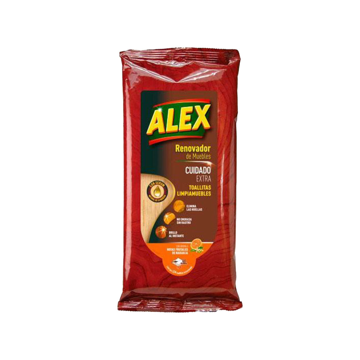 Toallitas Renovadoras de Madera, Cuidado Extra, Quita Polvo Alex 30 unidades