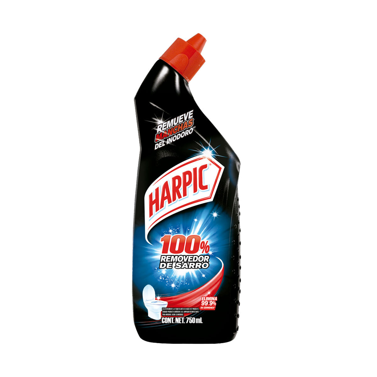 Limpiador Desinfectante para Inodoros Harpic 100% Removedor de Sarro 750 ml