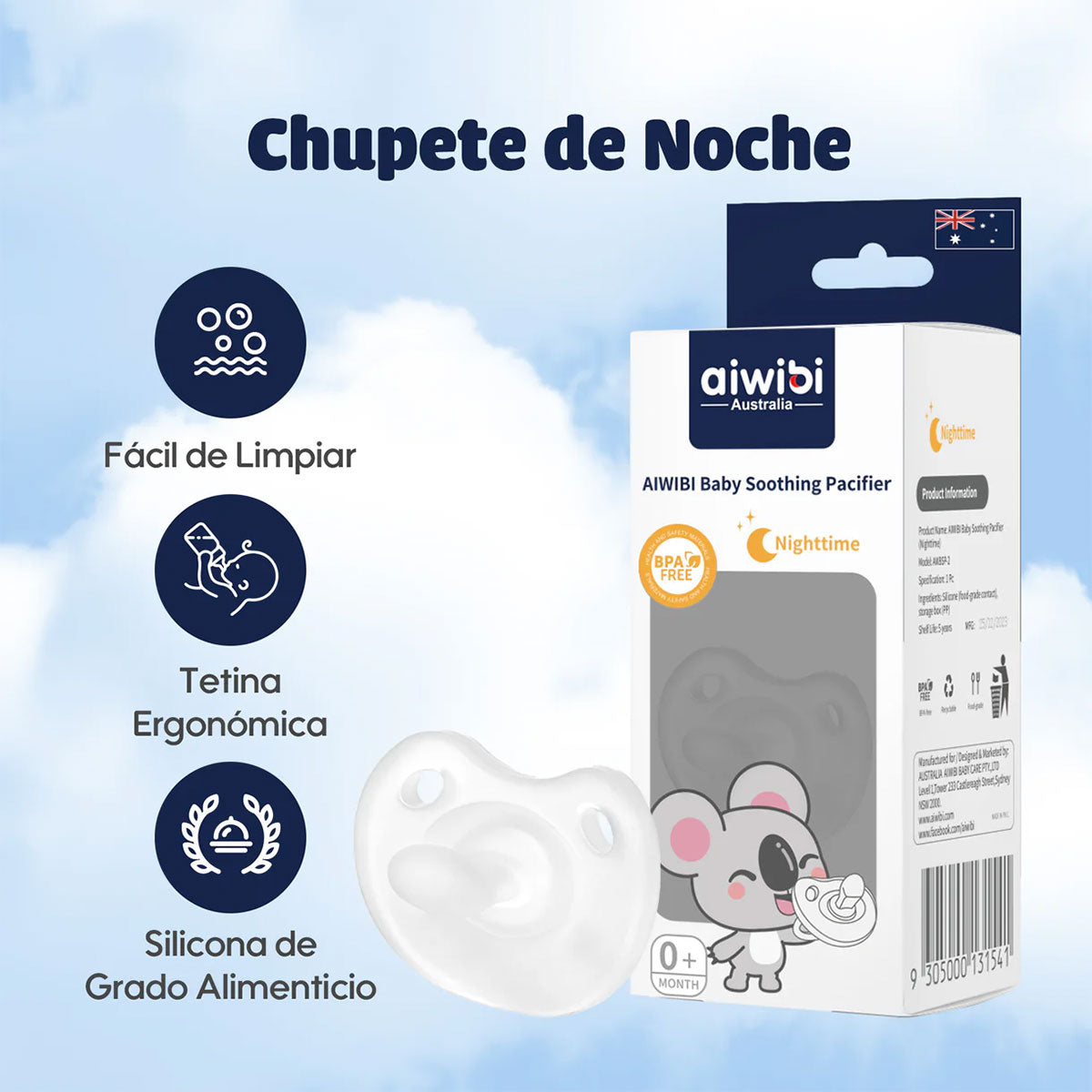 Chupete de noche para bebé Aiwibi (1 unidad)