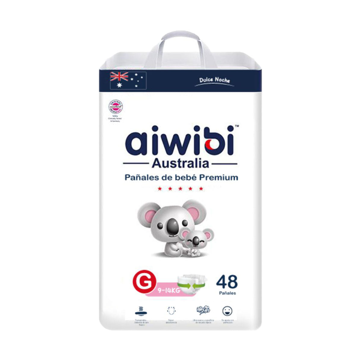 Pañales Aiwibi Premium Dulce Noche G (48 unidades) - 🇦🇺 Producto Australiano