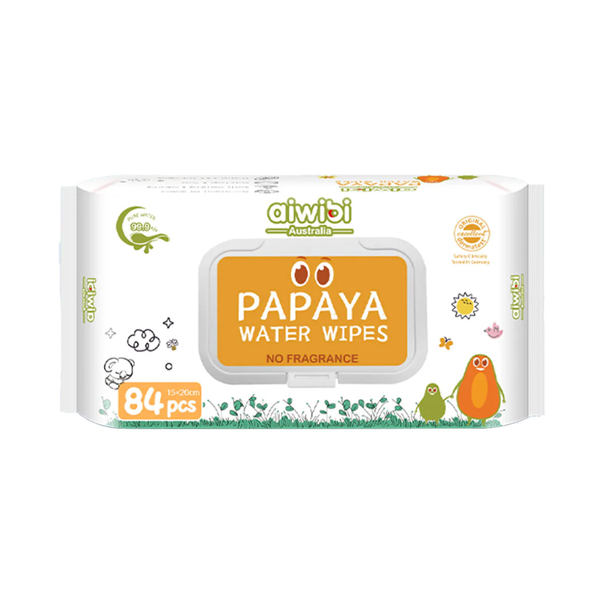 Toallitas Húmedas de Papaya con Agua de Manantial Aiwibi (84 unidades)