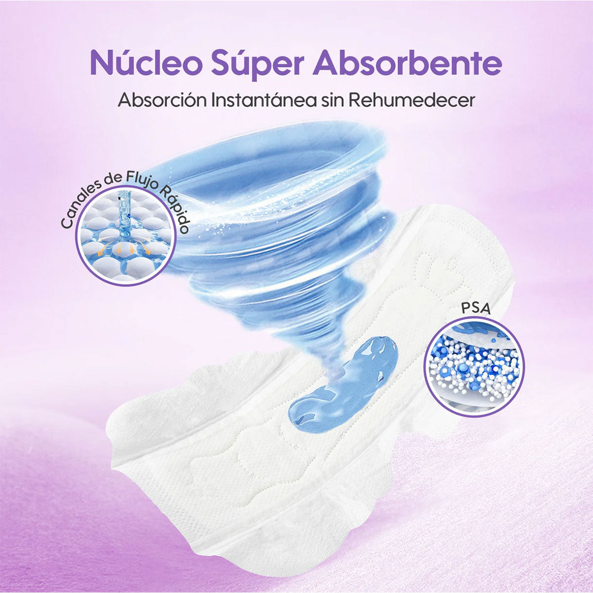 Toalla Femenina Noche Súper Suave Ultradelgada 330 mm Aiwina (6 unidades)