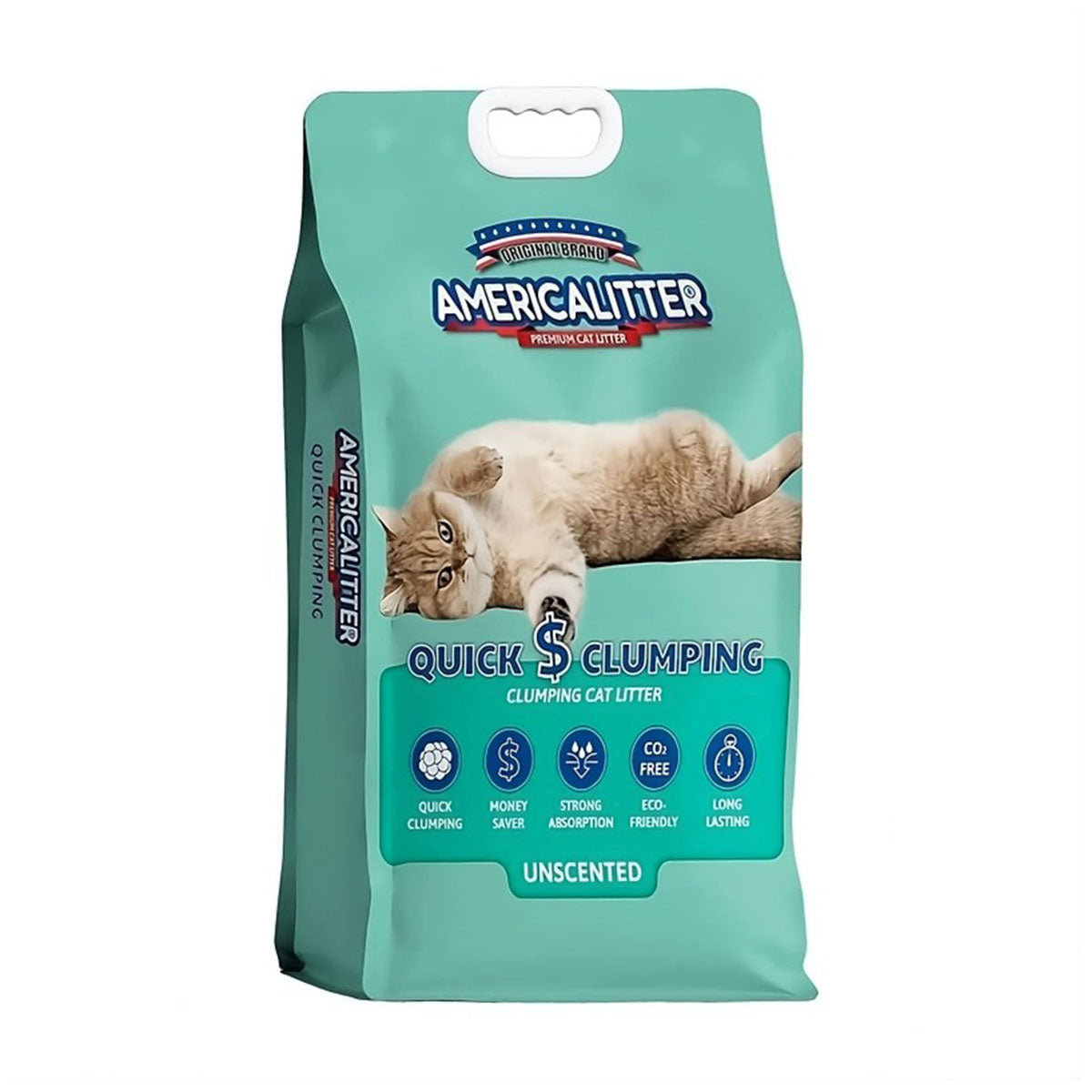 Arena para Gato Sin Aroma Quick Clumping America Litter 2 o 15 kg