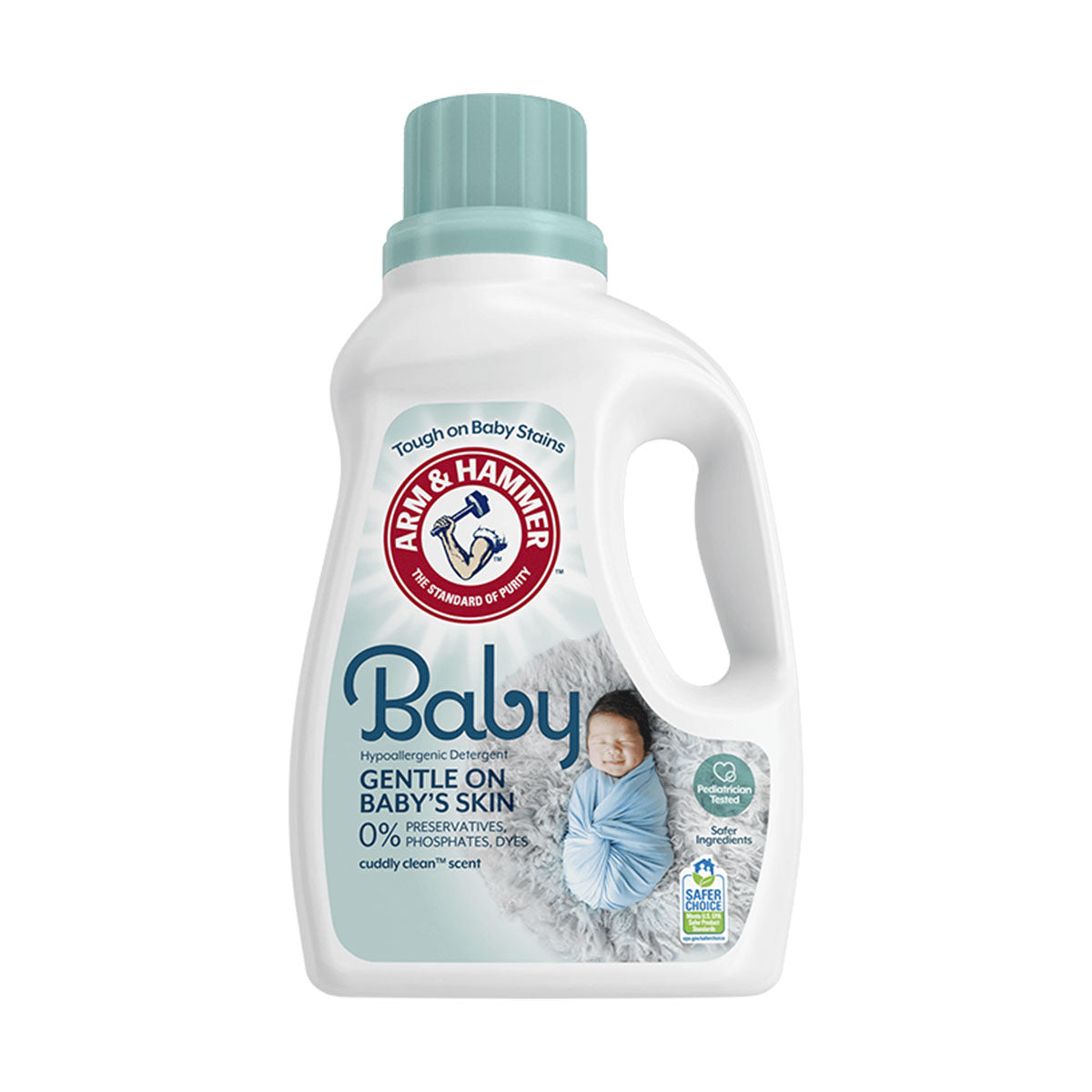Detergente líquido hipoalergénico para ropa Arm & Hammer Baby, para recién nacidos y bebés, alta eficiencia 2,97 litros (77 cargas)