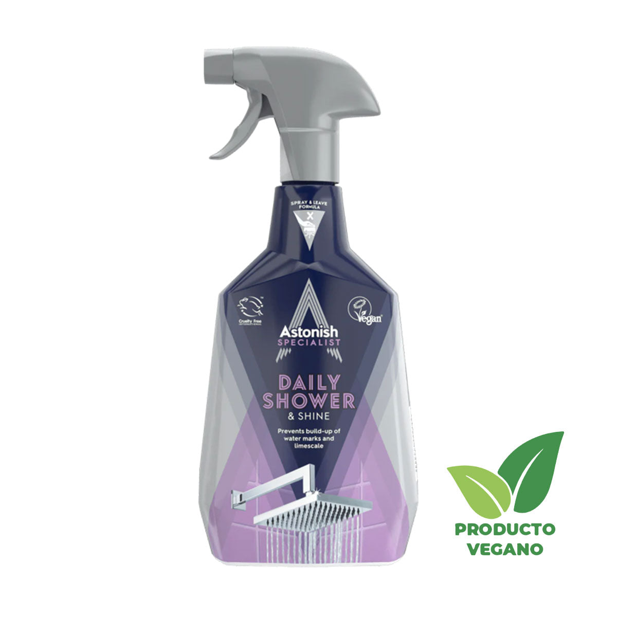 Limpiador Especialista para Ducha Brillo Diario 750 ml Astonish - 🌱 🇬🇧 Producto Vegano del Reino Unido