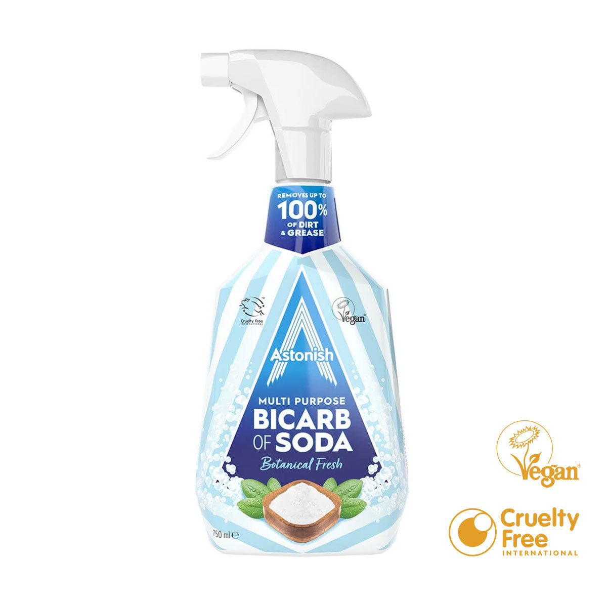 Limpiador multiusos con Bicarbonato de Sodio aroma Eucaliptus 750 ml Astonish - 🌱 🇬🇧 Producto Vegano del Reino Unido