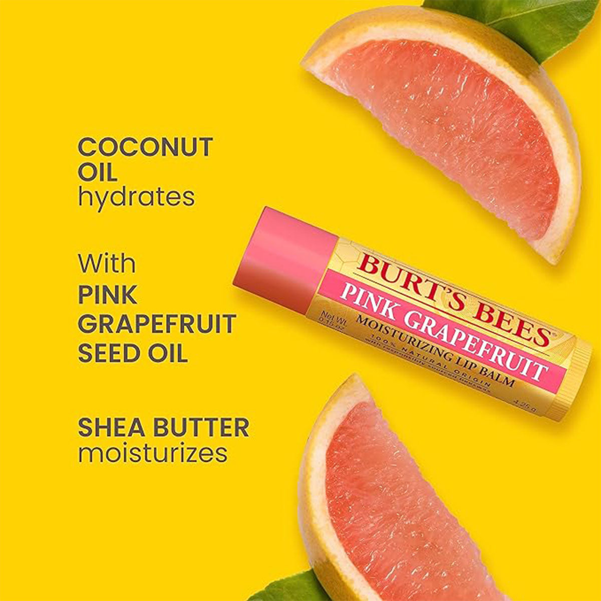 Pack 2x Bálsamo labial Blister Toronja Rosada (Pink Grapefruit) Burt’s Bees 4 gr - 🐝🍃 producto 100% natural
