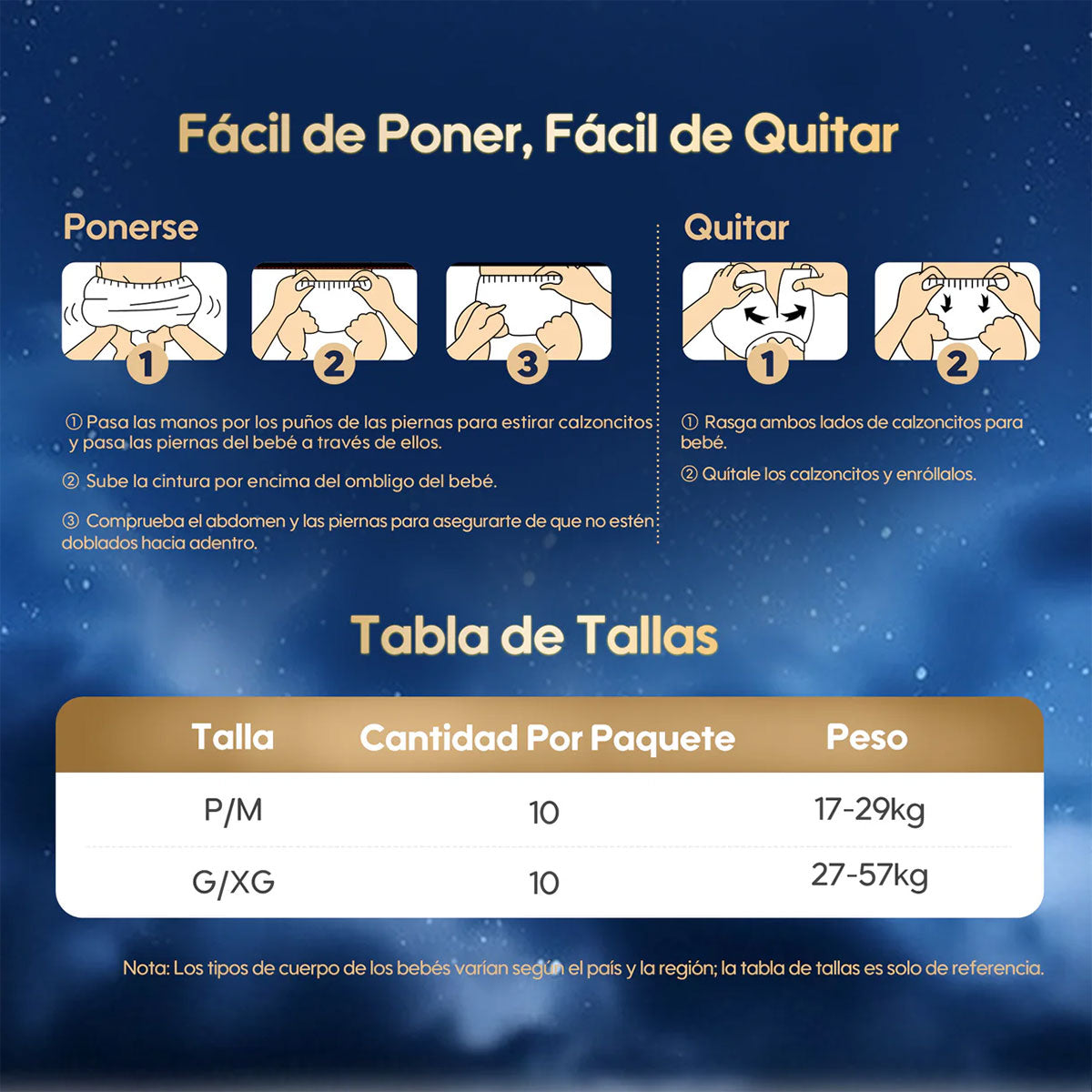 Calzoncitos Nocturnos ComfyNite G/XG (27 a 57 kilos - 8 a 15 años) (10 unidades) - 🇦🇺 Producto Australiano