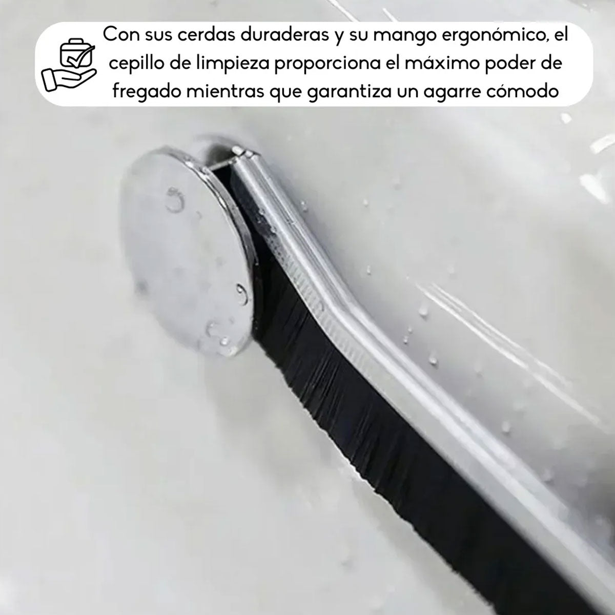 Cepillo escobilla de limpieza para espacios estrechos (1 cepillo, negro)
