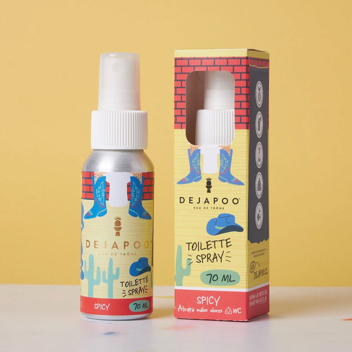 Spray para baño aroma Spicy 70 ml Dejapoo | Neutraliza y elimina olores con un toque cálido y especiado