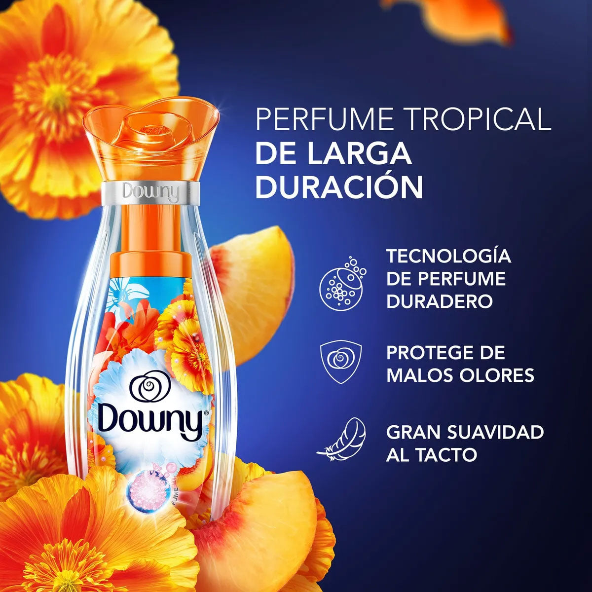 Suavizante Concentrado de ropa Downy Verano Tropical 1 litro (rinde 4 litros)