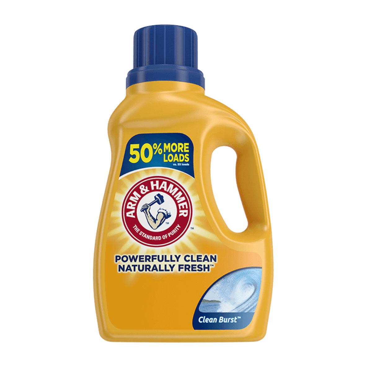 Detergente líquido concentrado para ropa Arm & Hammer Clean Burst, Alta Eficiencia 1,96 litros (50 cargas)