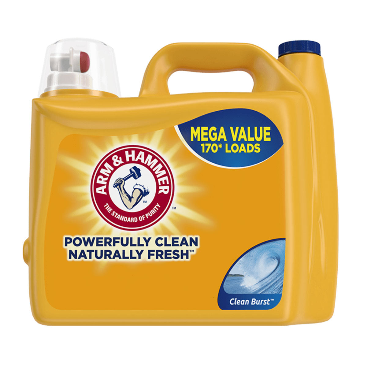 Detergente líquido concentrado para ropa Arm & Hammer Clean Burst, Alta Eficiencia 5,03 litros (170 cargas)